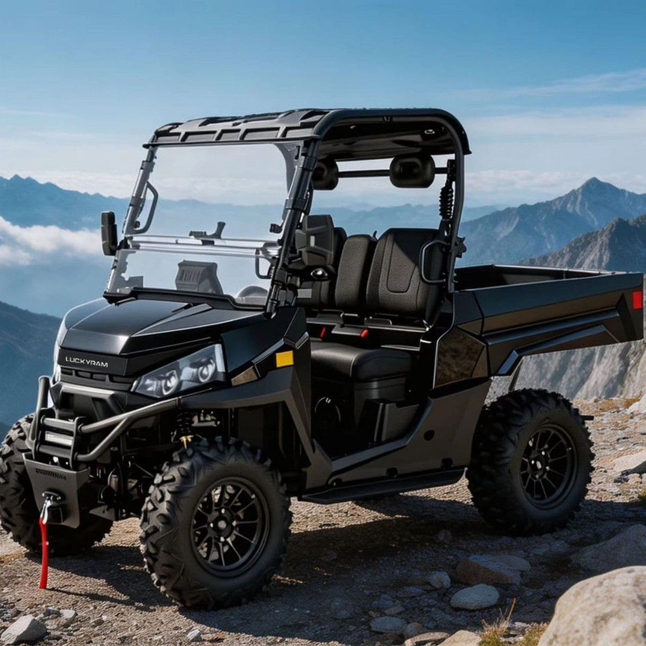 Электрический UTV 4WD для фермерского ранчо, 14-дюймовые внедорожные шины, самосвал 350 кг