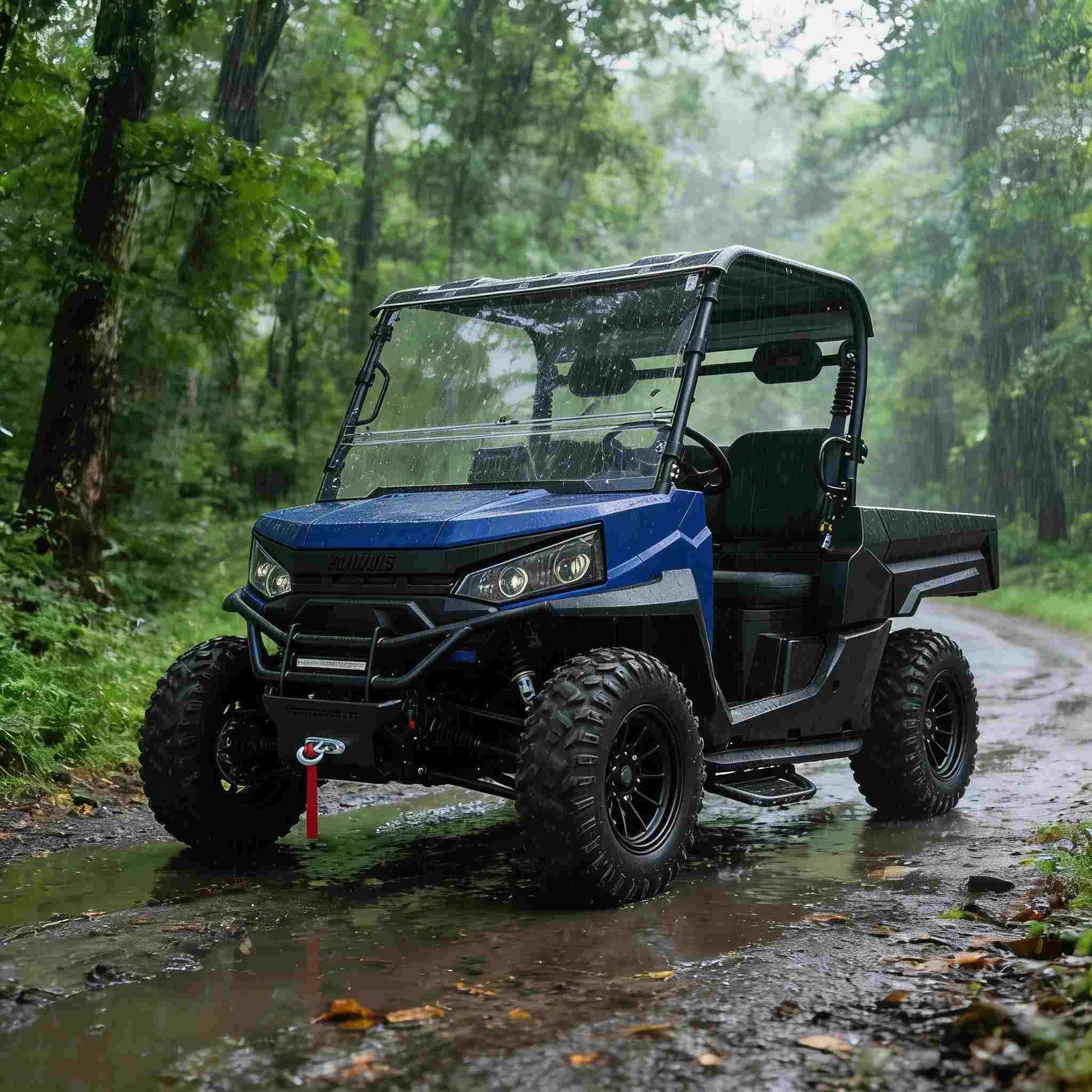 Электрический UTV 4WD для охоты, пиковая мощность 20 кВт, буксировка 1000 кг